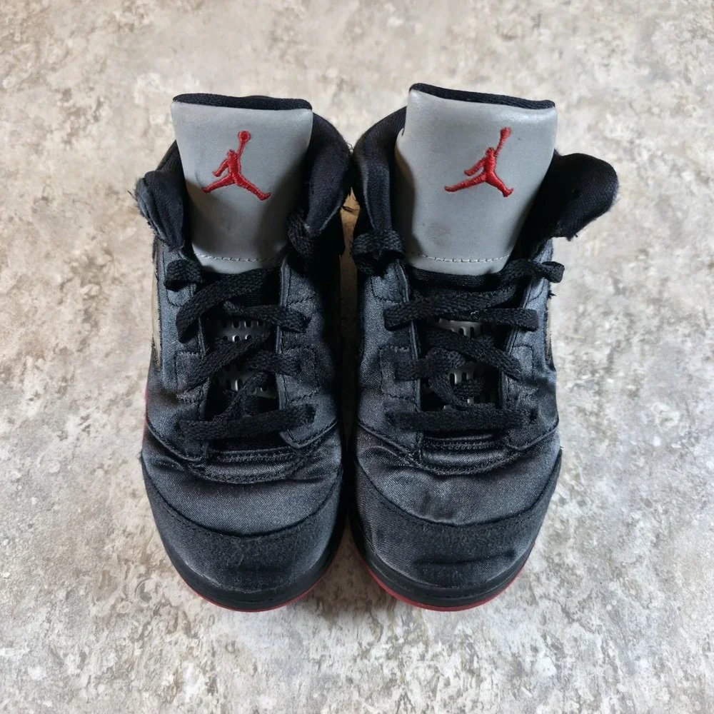 Nike AIr Jordan Retro Metallic 5 BT OG Black Fire Red 440890 003 Size 9 C